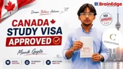 Video testimonial cover &mdash; Manik Gupta, Canada study visa approved
