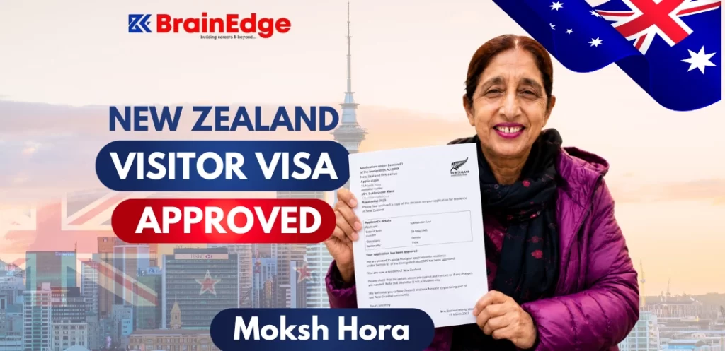 New Zealand Tourist Visa approved-Moksh Hora
